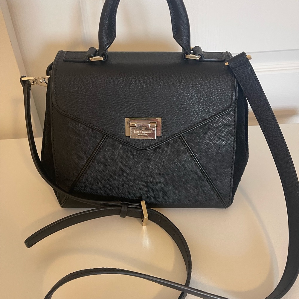 Kate Spade Black Satchel Bag Top handle. - Picture 7 of 7